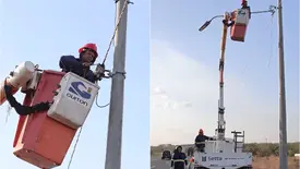 Infraestrutura de Demerval Lobão instala postes de energia nas margens da BR-316 (Foto: Reprodução)