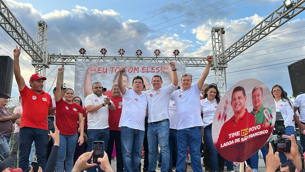 João Arilson realizada grande caminhada com governador em Lagoa de São Francisco