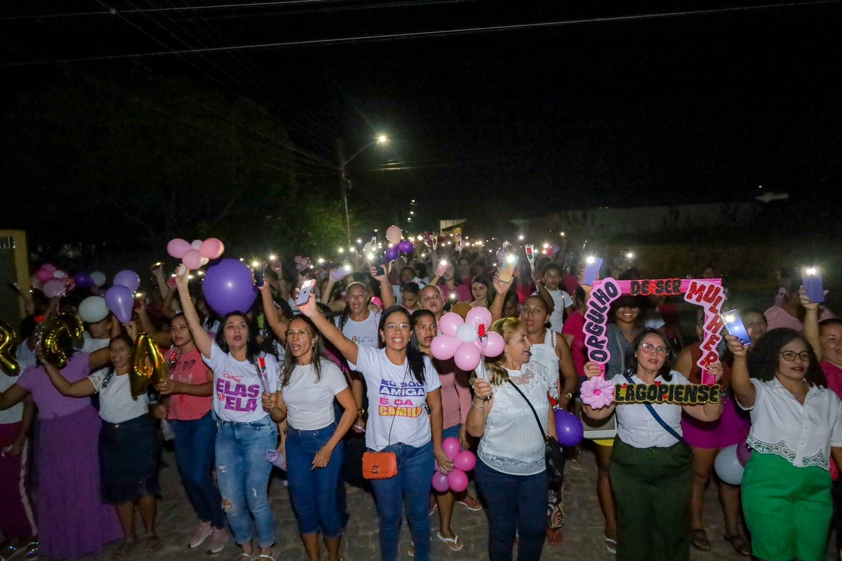 Lagoa do PI: 'Elas por Ela' reúne mais de 400 mulheres em apoio à Camila Barbosa