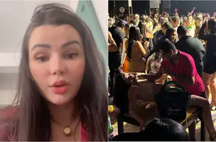 Liziane Carvalho foi exposta após ser filmada em boate na zona Leste de Teresina (Foto: Reprodução)