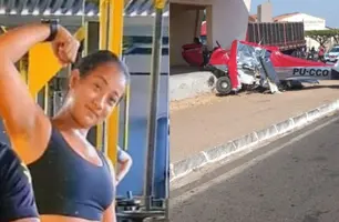Mulher atingida por queda de avião segue internada em estado grave em Teresina (Foto: Reprodução)