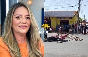 Mulher de empresário tem cabeça esmagada por caminhão após acidente em Campo Maior (Foto: Reprodução)