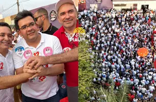 O governador multidão em São Julião com o candidato Reinaldinho (Foto: Conecta Piauí)