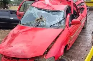 Passageiro grava momento de acidente com motorista bêbado no Paraná (Foto: Reprodução)