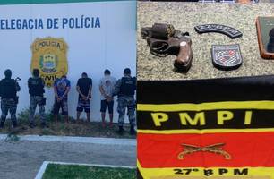 'Pitbull do CV' e outros dois faccionados são presos com arma de fogo em Parnaíba (Foto: Divulgação)