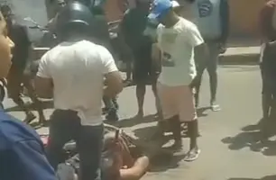 Policial de Timon, durante folga, prende bandido que assaltava mulher (Foto: Reprodução)