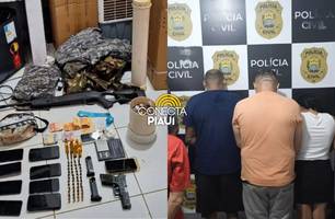 Quadrilha é presa com mais de R$ 90 mil do tráfico de drogas no Sul do Piauí (Foto: Divulgação/Polícia Civil)