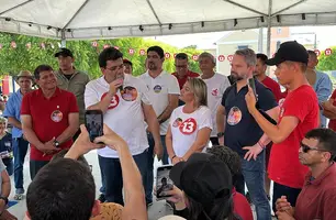 Raquel Sousa realiza ato político com Rafael Fonteles em São José do Divino (Foto: James Rodrigues/Conecta Piauí)