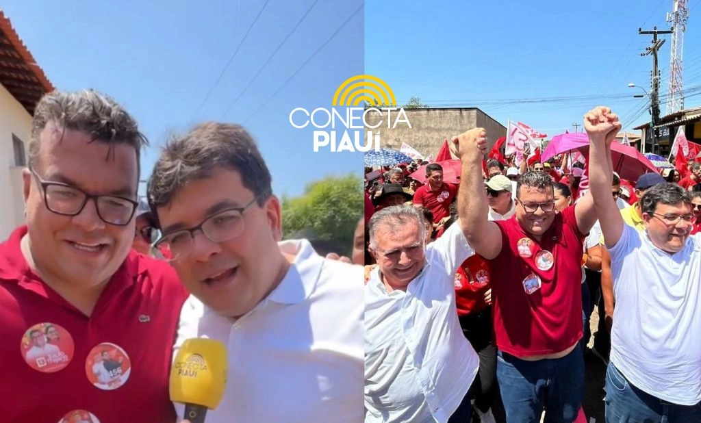 Saulo Trajano realizou ato político ao lado de Rafael Fonteles em Passagem Franca