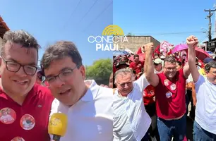 Saulo Trajano realizou ato político ao lado de Rafael Fonteles em Passagem Franca (Foto: Conecta Piauí)