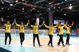 Seleção masculina de goalball garante medalha de bronze em Paris (Foto: Alexandre Schneider/CPB)
