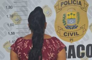 Suspeita de fingir ser membro de facção para extorquir vizinha é presa em Teresina (Foto: Divulgação/Polícia Civil)