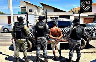 Suspeito de manter esposa, filha e sobrinha em cárcere privado é preso em Picos (Foto: Divulgação/PMPI)
