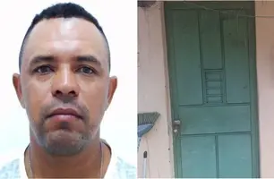 Suspeito do crime e kitnet onde mulher foi assassinada (Foto: Reprodução)