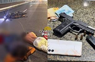 Suspeito morre e outro fica ferido após troca de tiros com policiais em Parnaíba (Foto: Divulgação/PMPI)