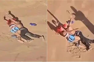 Vídeo: casal do crime é perseguido por helicóptero da polícia após roubo no DF (Foto: Reprodução)