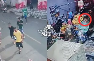 Assalto à mercadinho termina com fuga atrapalhada dos criminosos em Teresina (Foto: Reprodução)