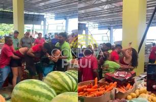 Briga entre mulheres é registrada na Nova Ceasa de Teresina após suposta traição (Foto: Reprodução)