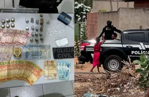 Casal é preso em flagrante por tráfico de drogas durante operação em Parnaíba (Foto: Reprodução)