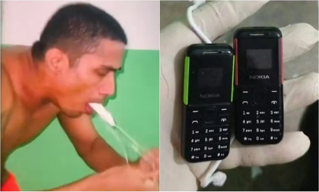 CE: Detento é pego com celulares no estômago e 'vomita' dois aparelhos