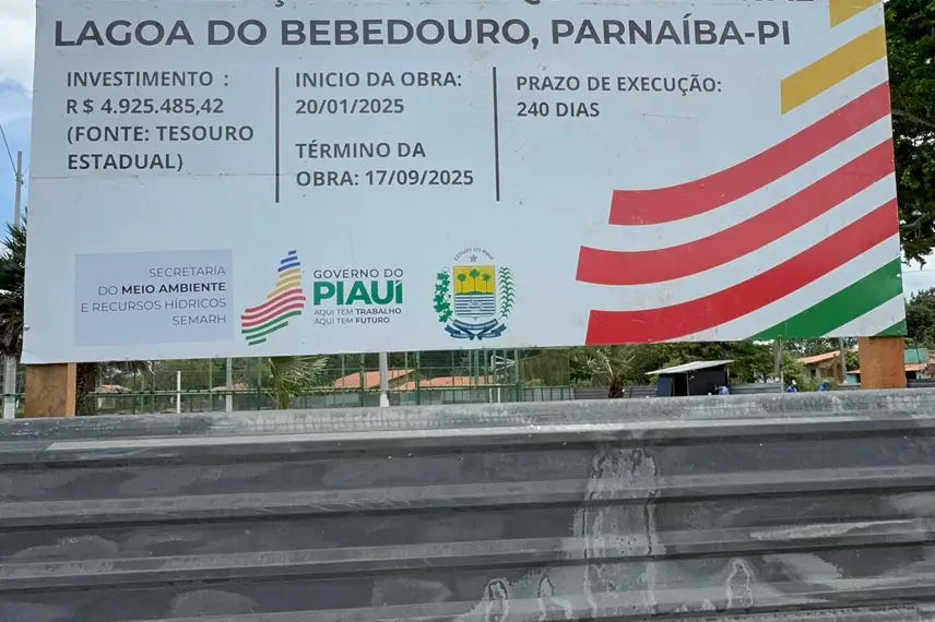 Deputado Dr. Hélio celebra início das obras na Lagoa do Bebedouro em Parnaíba