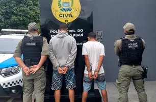 Dois homens são presos em Curimatá por tráfico de drogas e porte ilegal de arma de fogo (Foto: SSP-PI)