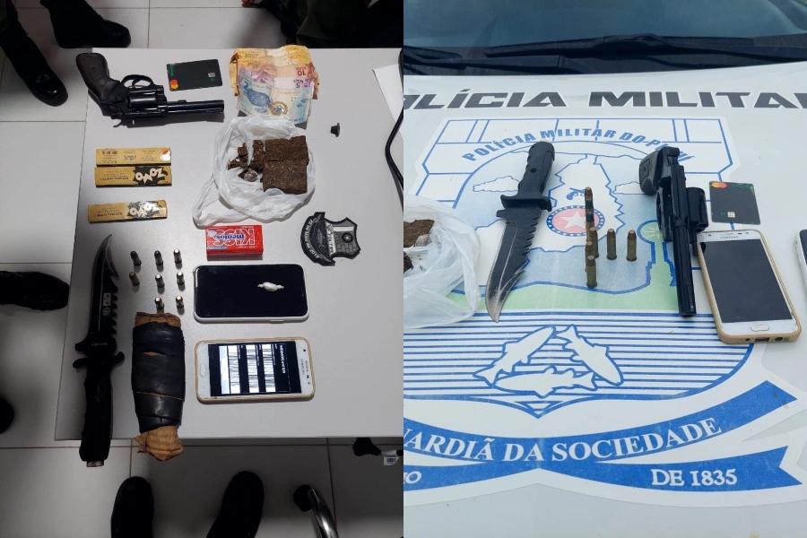 Dois homens são presos em Curimatá por tráfico de drogas e porte ilegal de arma de fogo