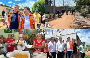 Governador visita cozinha solitária e obras de prevenção de alagamentos em Picos (Foto: Conecta Piauí)