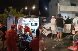 Grávida e criança estão entre as vítimas atropeladas na zona Norte de Teresina (Foto: Reprodução/Redes sociais)