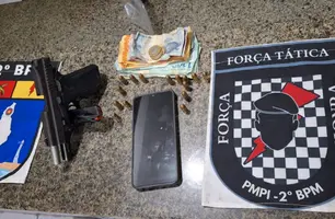 Homem ameaça namorada e é preso com arma de fogo ilegal no litoral do Piauí (Foto: Reprodução)