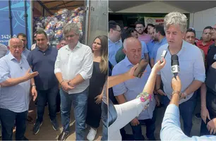 Júlio César entrega 100 toneladas de alimentos para famílias de Picos (Foto: Reprodução)