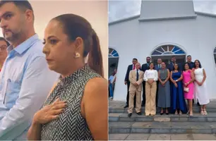 Karyne do Rodrigão toma posse como prefeita reeleita de Cocal de Telha (Foto: Reprodução)
