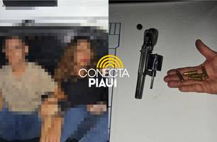 Mulher e adolescente são detidos com arma durante corrida por app em Teresina (Foto: Divulgação/PMPI)