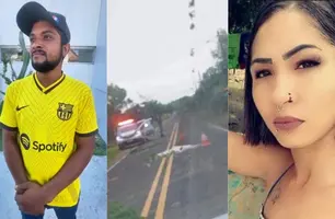 Namorado de mulher morta atropelada em Castelo do Piauí nega ter empurrado vítima (Foto: Reprodução)