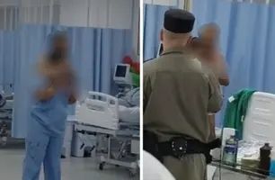 Paciente em surto psicótico faz enfermeira refém em Hospital de Morrinhos - Goiás (Foto: Reprodução)