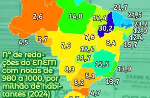 Piauí tem a maior proporção de notas altas do ENEM por milhão de habitantes (Foto: Reprodução/Instagram)