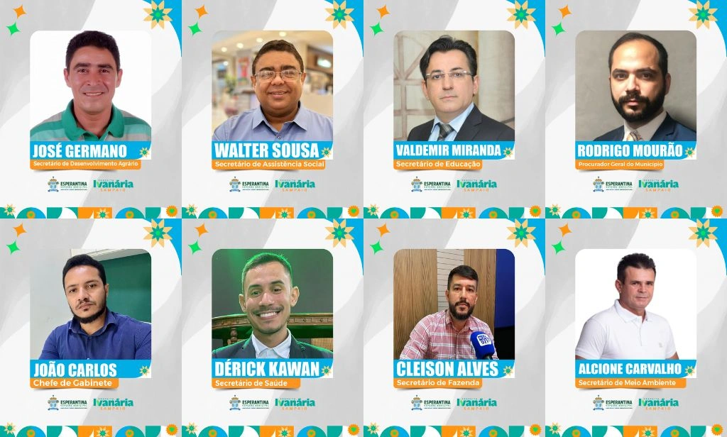Prefeita Ivanária Sampaio anuncia secretários municipais de Esperantina
