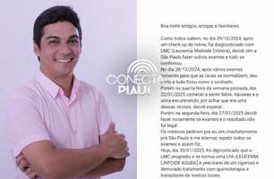 Prefeito de Angical é internado após progressão de leucemia (Foto: Reprodução)