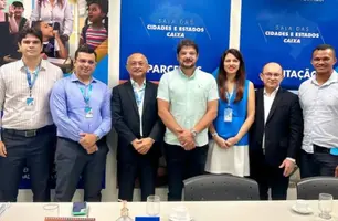 Prefeito de Beneditinos discute iniciativas com equipe da Caixa Econômica (Foto: Reprodução)