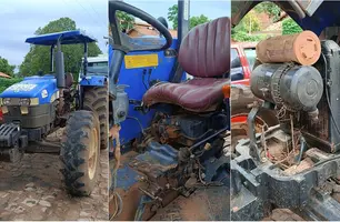Prefeito de Santa Rosa do Piauí denuncia precarização de trator e anuncia medidas (Foto: Reprodução)