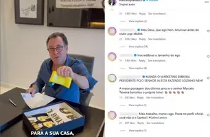 Presidente do Santos é criticado após anunciar contrato de Neymar em conta pessoal (Foto: Reprodução)