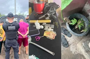 Quatro suspeitos são presos por tráfico durante operação do Denarc em Água Branca (Foto: Divulgação/DENARC)