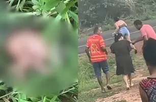 Recém-nascida é encontrada abandonada dentro de matagal em Dom Expedito Lopes (Foto: Reprodução)