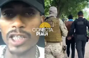 ‘Vai prender bandido de verdade’, diz homem preso por ameaçar delegada em Amarante (Foto: Reprodução)