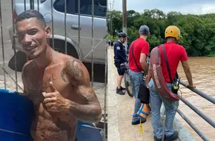 Vídeo mostra momento em que homem desaparece após pular no rio Piracicaba, em SP (Foto: Reprodução)