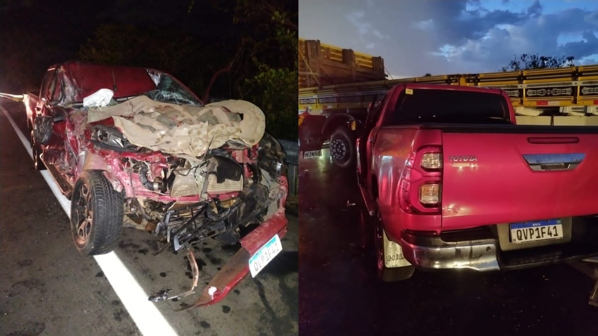 Acidente entre caminhonete e caminhão interdita parcialmente a BR-343