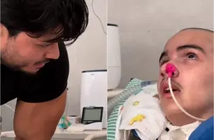 Adolescente baleado em escola de Teresina reaparece em vídeo emocionante com irmão (Foto: Reprodução)