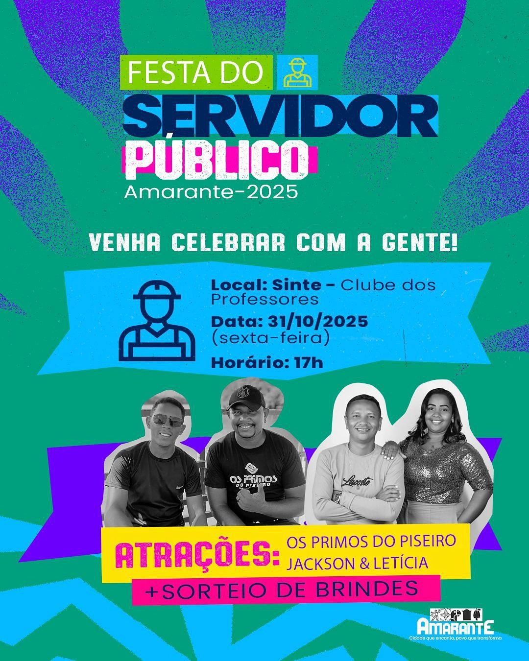 Amarante celebra o Dia do Servidor com shows e sorteios nesta sexta