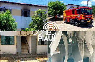 Apartamento fica destruído após incêndio na zona Sul de Teresina (Foto: Conecta Piauí)
