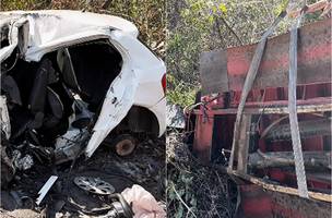 BR-316 registra um acidente fatal envolvendo veículo de modelo Gol e caçamba em Caxias (Foto: Reprodução)